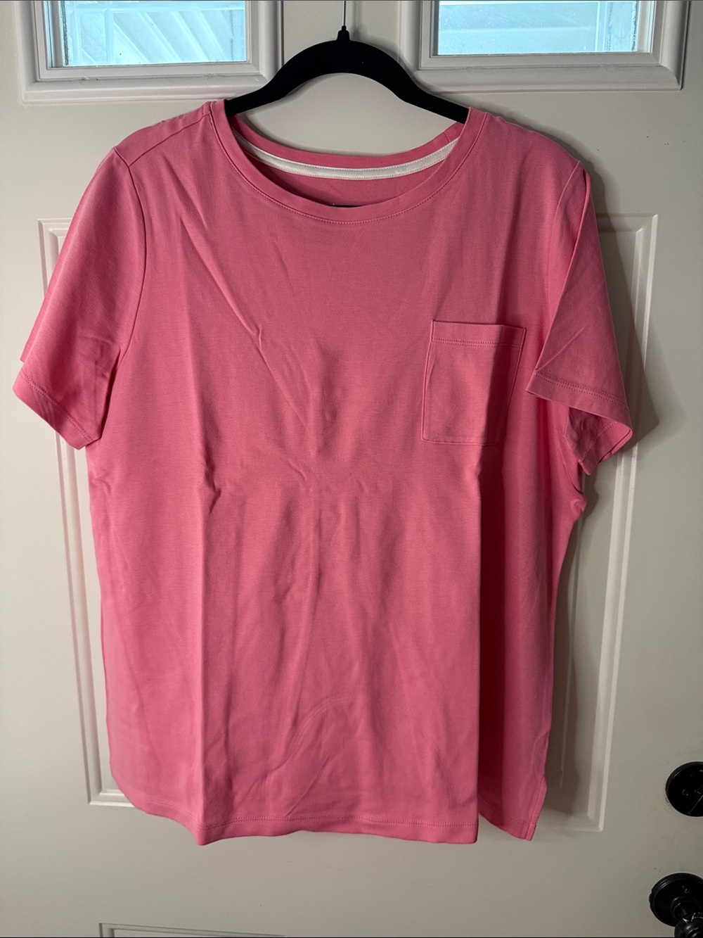 Issac Mizrahi Pima Cotton women’s Crewneck Pocket Tee - Pink
